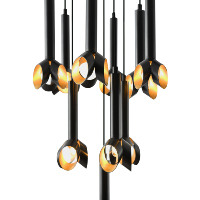 Lámpara Colgante de Techo Alta de Diseño Nórdico Moderno y Lujoso, Minimalista, de Cobre y Latón, con Anillo LED, para Cocina, Modelo XZ