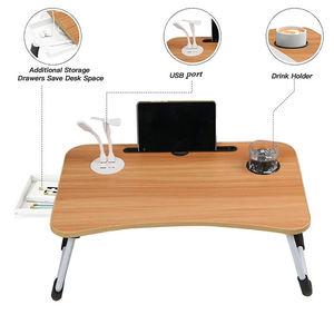 Mesa portátil plegable de madera para el hogar y la Oficina para niños, mesa de estudio con USB - Product Image 4