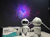 Projecteur Étoiles Robot Veilleuse Galaxie – Projecteur Spatial Astronaute, Lampe LED de Plafond Nébuleuse Étoilée Cadeaux pour Enfants pour Noël