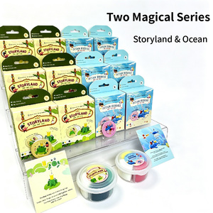 Kit de fabrication de badges en argile à séchage à l'air, 4 couleurs, 28g, pour enfants, bricolage, <span class=keywords><strong>jouet</strong></span> créatif, non toxique, cadeau éducatif pour fête - Product Image 6