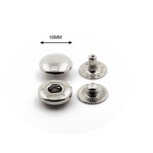 Bán Buôn Gunmetal Bạc Màu 10Mm Huy Hiệu Nút Với Snap Cho Túi Phụ Kiện Snap Fastener Kim Loại Snap Nút - Product Image 4