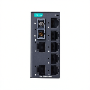 Moxa EDS-2008-EL-M-SC Switch Ethernet No Administrado de 8 Puertos, Entrada de Alimentación de 24V, IEEE 802.3, Montaje en Riel DIN, Redes Industriales - Product Image 2