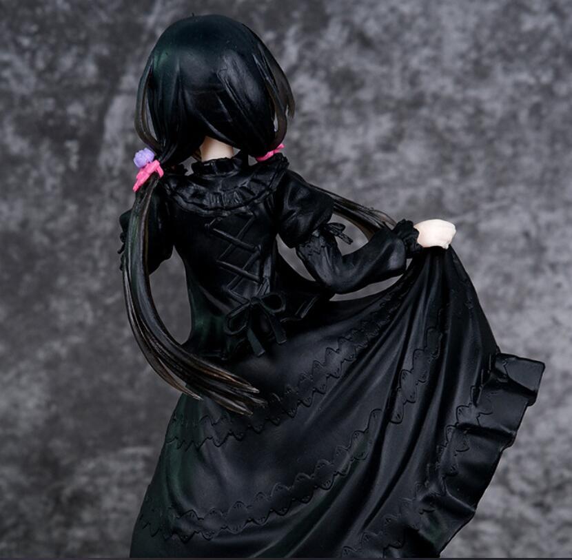 Zhongkaihua Date A Live - Tokisaki Kurumi Robe Noire - Figurine PVC 20 Cm - Décoration Et Collection Anime