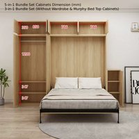Lit mural multifonctionnel moderne et simple de style européen, lit escamotable invisible pour panneaux, lit Murphy avec bureau pour étude ou balcon