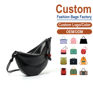 Sac bandoulière de luxe en cuir personnalisable pour femme, sac croissant en cuir de vachette de haute qualité - Product Image 1