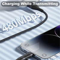 Câble de charge tressé 4-en-1 Type C – Charge rapide multi-interface pour téléphone