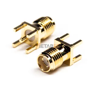 Conector coaxial RF SMA tipos macho y hembra fabricado con cuerpo de latón de cobre y chapado en oro/níquel