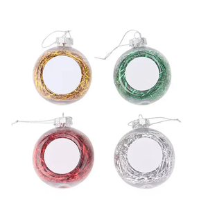 Ornamen bola gantung pohon Natal sublimasi pita bola 80mm dalam cetakan kustom - Product Image 4