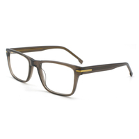 HG8518 Monture unisexe en verre acétate carré bleu bloquant la lumière charnière à ressort jeunesse motif animal montures de lunettes homme femme