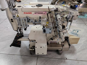 เครื่องเย็บผ้าอินเตอร์ล็อคแบบเตียงเล็ก รุ่น Pegasus WT200 สำหรับโรงงานเสื้อผ้า - Product Image 4