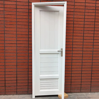 Porte de salle de bain intérieure en PVC blanc imperméable à prix de gros pour villa