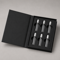 Scatola Personalizzata per Campioni di Profumo, Stile Libro, Confezione Rigida Magnetica con Inserto in Schiuma EVA, Vendita all'Ingrosso per Set di Scoperta Fragranze in Fiala