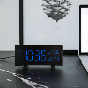 Đồng Hồ Báo Thức Màn Hình LED Kỹ Thuật Số Với Cổng Sạc <span class=keywords><strong>USB</strong></span> Kép Cảm Biến Độ Sáng Cho Phòng Ngủ Nhà Bếp Bàn Khách Sạn - Product Image 6