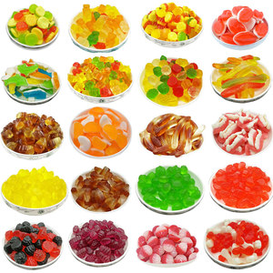 Bán buôn số lượng lớn Halal Gummy kẹo giá thấp trái cây mềm đường chua ngọt hương vị các loại trái tim bóng Gummy kẹo - Product Image 1