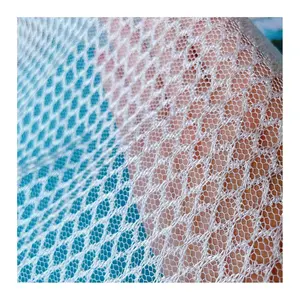 Rhombischer Polyester-Netz stoff, breiter Spitzen besatz, bestickter Spitzen besatz aus Mesh-Spitzen besatz für Dessous