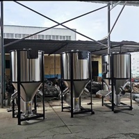 Mélangeur vertical multifonctionnel pour particules de 500 kg, en acier inoxydable, pour le mélange de poudres plastiques