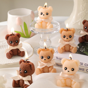 ハンドメイド ソイワックス アロマキャンドル クマ型 可愛い 装飾用 ギフト 誕生日 パーティー 記念品 - Product Image 5