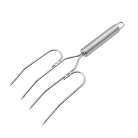 Fourchettes de levage pour dinde en acier inoxydable, robustes, pour le barbecue et la cuisson en extérieur