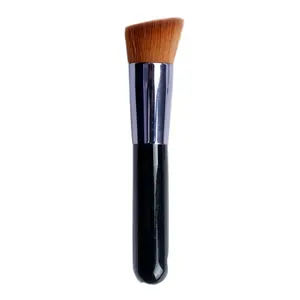 Suppliers Single Makeup Brush With Nylon Hair Free Sample Flat Foundation Brush Private Label Brush