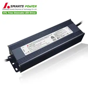 SMARTS POWER Waterproof constant voltage 120v 230v ac 12v 24v dc 200w triac dimmable led driver