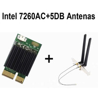 Doble banda 1200Mbps Wi-Fi BT 4,0 802.11ac 2,4G 5G Intel 7260AC AC7260 Tarjeta inalámbrica interna para computadora de escritorio 2,4G 5G