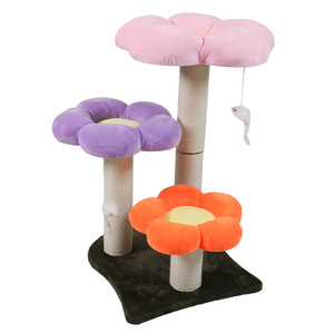 Customize Cute Flower <strong>Cat</strong> Tree <strong>Large</strong> <strong>Cat</strong> <strong>Tower</strong> with Sisal Scratching Posts - Product Image 6