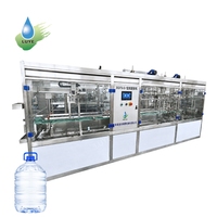 Machine de remplissage d'eau monobloc 5L, ligne de rinçage, remplissage et bouchage de bouteilles PET 3-15L, équipement d'embouteillage d'eau pure 10L