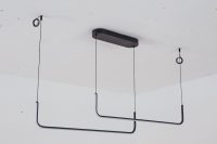 Lampe suspendue LED moderne Masivel, minimaliste noire, pour la maison, l'hôtel, le bureau