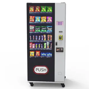 Einfache Steuerung Slim-Größe Snacks- und Getränke-Verkaufsautomat Kombo-Verkaufsautomat