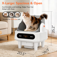 Litière automatique autonettoyante 65L pour chats, silencieuse 35dB, avec capteur bio-radar et contrôle par application, idéale pour plusieurs chats