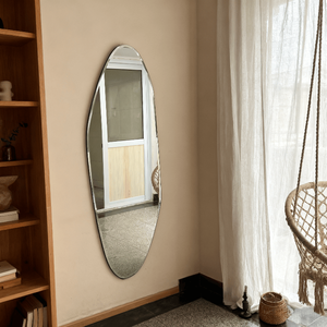 Miroir mural décoratif personnalisé, style Art déco moderne, cadre en fer, forme irrégulière, noir, taille sur mesure, durable, pour la maison et l'hôtel - Product Image 5