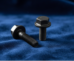 High strength stainless steel hex <b>flange</b> <b>bolt</b> 10.9 grade zinc plated 1 4 20 and 3 8 16 black oxide with full or partial - Product Image 2