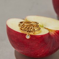 Mode Zircon Cercle Multi-couche Anneau En Acier Inoxydable Non-fading 18k Or Bijoux Lumière De Luxe Anneau D'empilage pour les Femmes