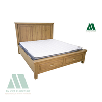 VIET FURNITURE Meubles de chambre à coucher modernes en bois fabriqués au Vietnam, de haute qualité, comprenant lits et armoires, prêts à assembler