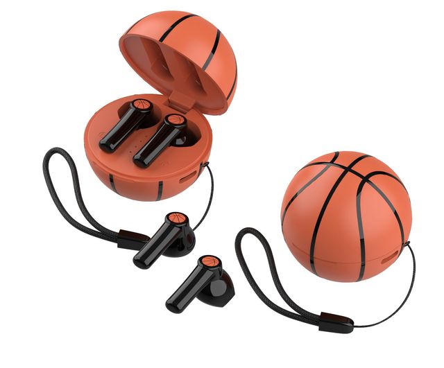 OEM Creative Fashion Basketball Soccer Tennis Baseball Shape TWS Earbuds Wireless Headphone Gift for Festival Athletes