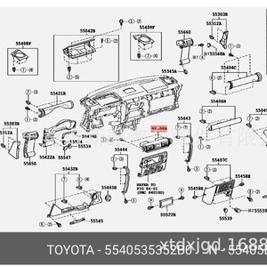 ช่องระบายอากาศสำหรับแผงหน้าปัดตรงกลางของ FJ Cruiser ขนาด55405-35352ปรับด้วยมือใช้ได้กับรถทุกรุ่น12V 6W - Product Image 5