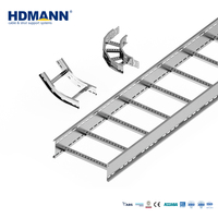 Échelle à câbles en acier électrogalvanisé résistant à la corrosion Hdmann pour la gestion des câbles aériens dans les salles de serveurs des centres de données