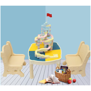 Mh85 Giảm Giá Cầu Vồng Thành Phố Giáo Dục Bé Nhựa Bàn Đồ Chơi Xây Dựng Khối Cho Trẻ Em Trò Chơi Bảng - Product Image 4