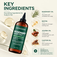 Huile capillaire à la rosemaine pour la croissance des cheveux avec extrait de ricin, jojoba et oignon – Huile botanique pour des cheveux plus épais et plus longs – Traitement capillaire pour femmes
