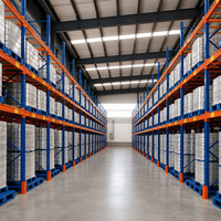 Estantería de Almacenamiento de Acero, Diseño Modular, Estantería Selectiva con Perno de Seguridad para Logística 3PL, Almacenamiento en Centros de Distribución