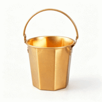 Seau à glace portable FLEY en acier inoxydable 304, seau à popcorn pour restaurant, bar, maison, fête, service de frites, poulet frit
