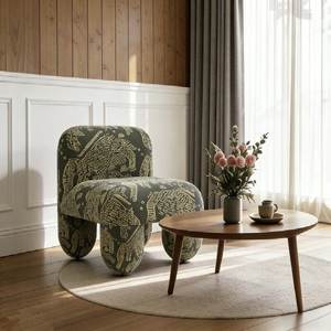 Poltrone Moderne Minimaliste Quadrate in Tessuto Imbottito - Design Ecologico con Gambe in Legno <span class=keywords><strong>per</strong></span> Appartamenti, Comode Poltrone Senza Braccioli - Product Image 4