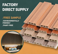 Panneaux muraux décoratifs modernes en WPC gaufré, étanches, pour hôtels et salles de sport, fourniture directe usine OEM