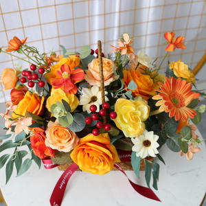 Set de roses artificielles en soie, pour fête prénatale, mariage, set de fleurs décoratives, guide sur la route - Product Image 4