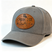 Patch en cuir PU thermocollant avec logo personnalisé en relief, en gros, pour casquettes de baseball et casquettes trucker en maille, pour la personnalisation de la marque