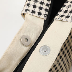 Custom Printed Logo Travel Bag <b>Plain</b> Long Handle Cotton Printed Cute <b>Canvas</b> Tote Bag Sustainable Eco Friendly Shopping Bags - Product Image 5