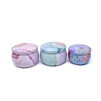 vide rond en fer blanc bougie pot en étain 2.2oz 4oz réutilisable en métal peut petit récipient en fer blanc pot utilisé