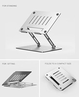 Support pour ordinateur portable Flexible très populaire, support réglable pour ordinateur portable, mobilier de bureau, support pliant en aluminium pour ordinateur portable