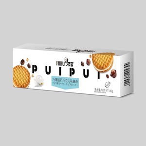 Nhà Máy Bán buôn 85g túi sữa chua sô cô la Flavor Cookie hộp ngọt ngào Snack cooki bánh sandwich Cookie bánh quy carton đường - Product Image 6