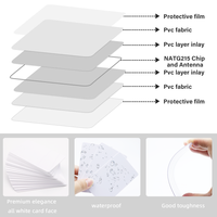 Impresoras de Tarjetas de Identificación al por Mayor, Tarjetas de PVC RFID en Blanco para Membresías y Hoteles, Resistentes al Agua, con Colores Personalizables